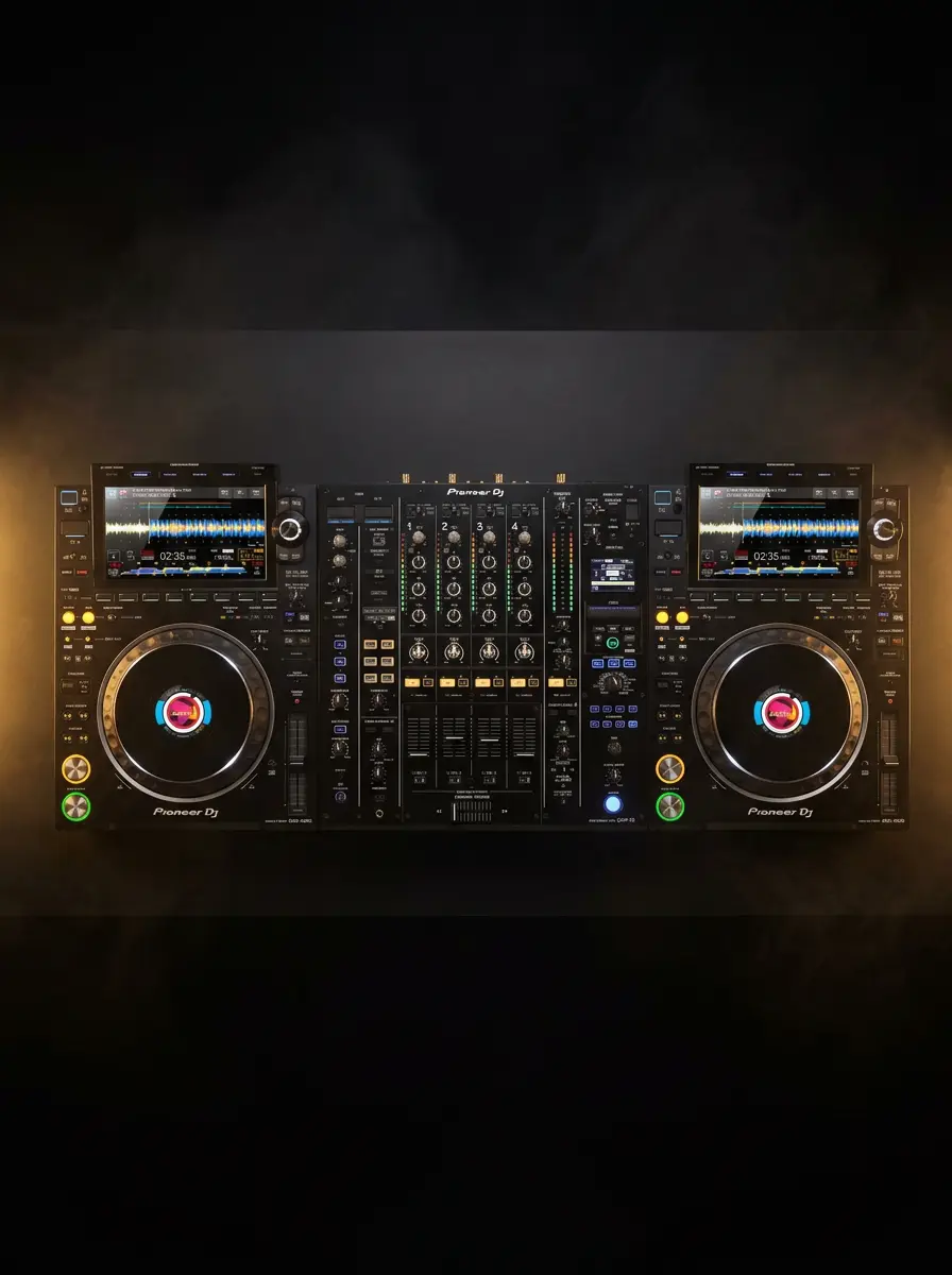DJ equipment rental Ibiza, Pioneer CDJ booth