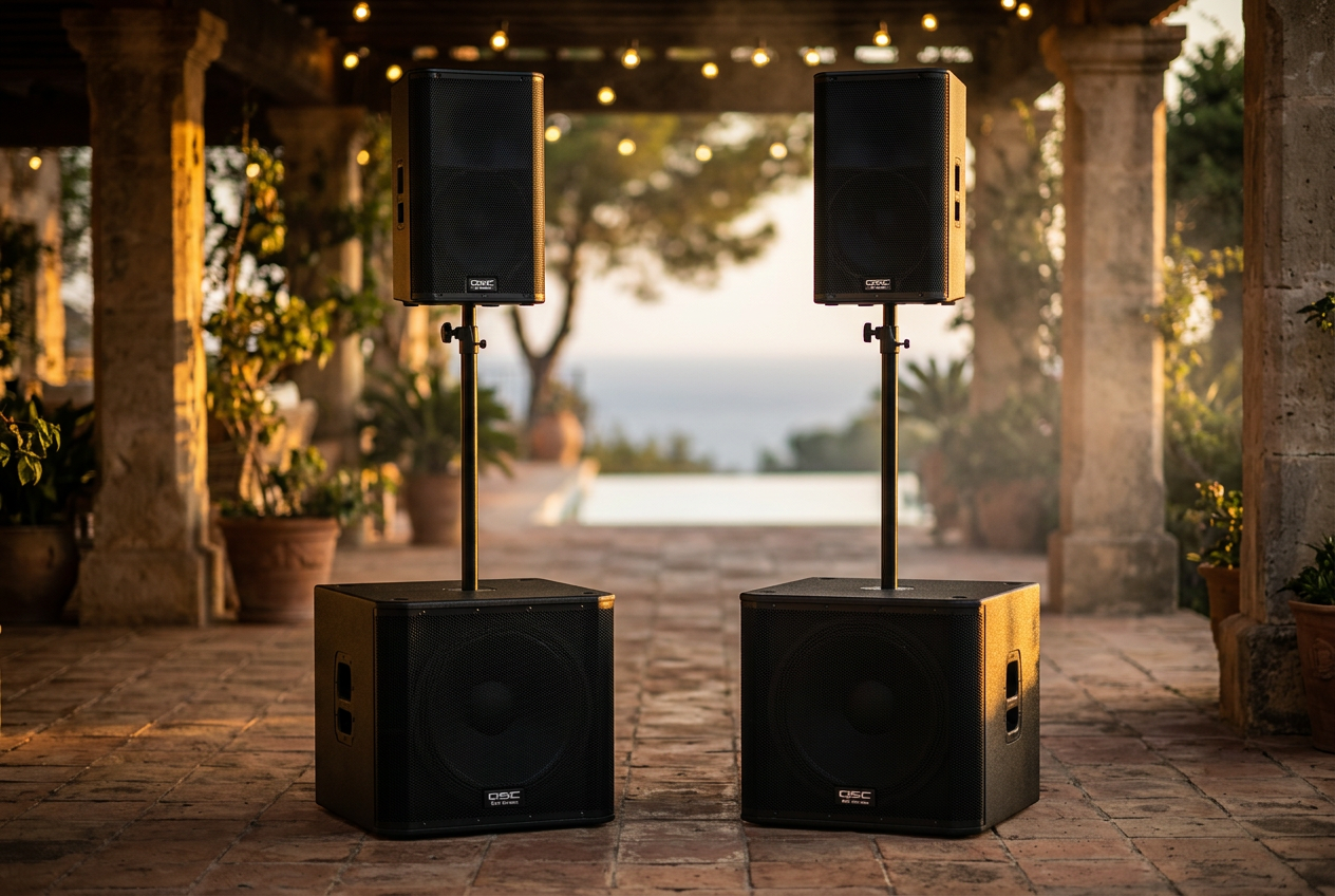 QSC 1018 Set rental Ibiza